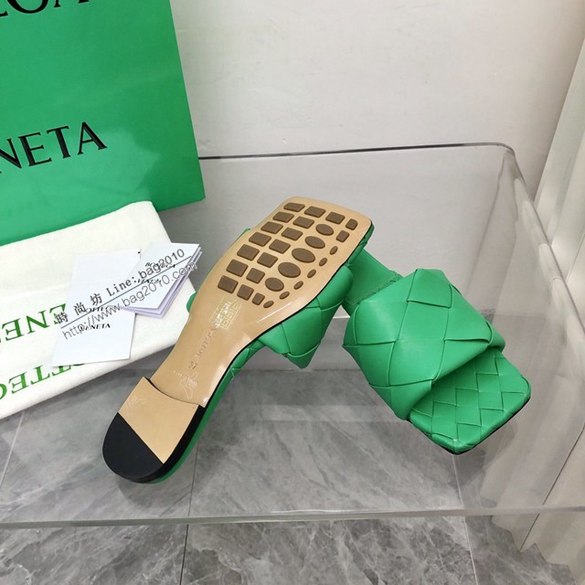 BOTTEGA VENETA寶緹嘉高跟版2022春夏新色編織高底拖鞋 dx3525